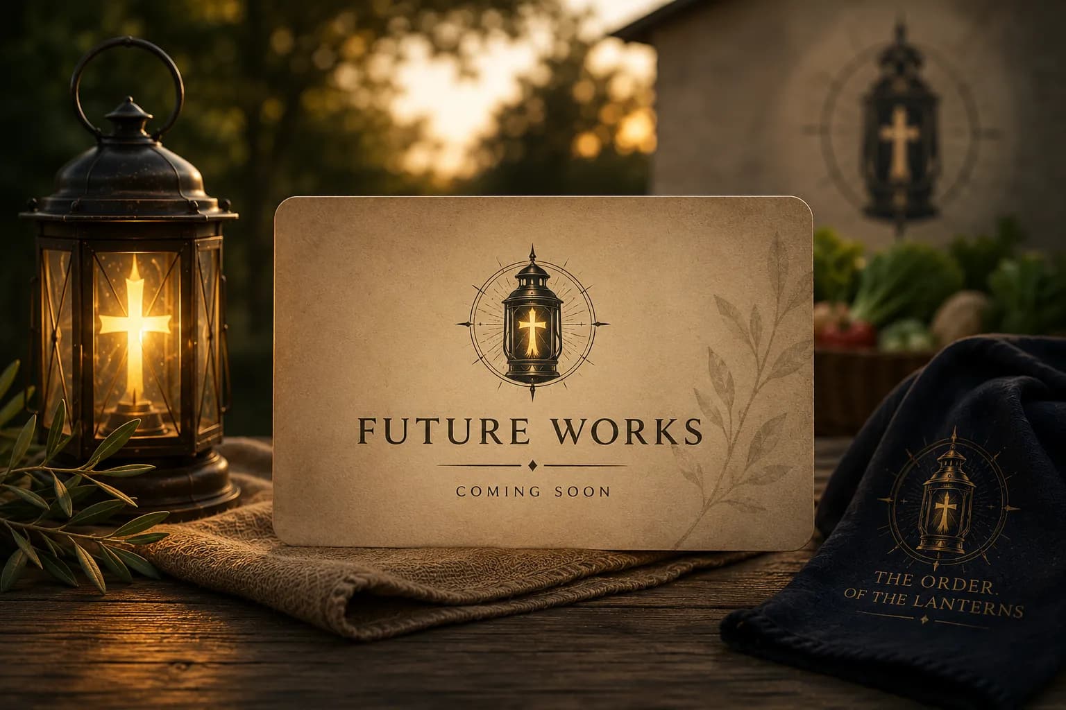 A quiet lantern-lit path representing future Quiet Works initiatives.
