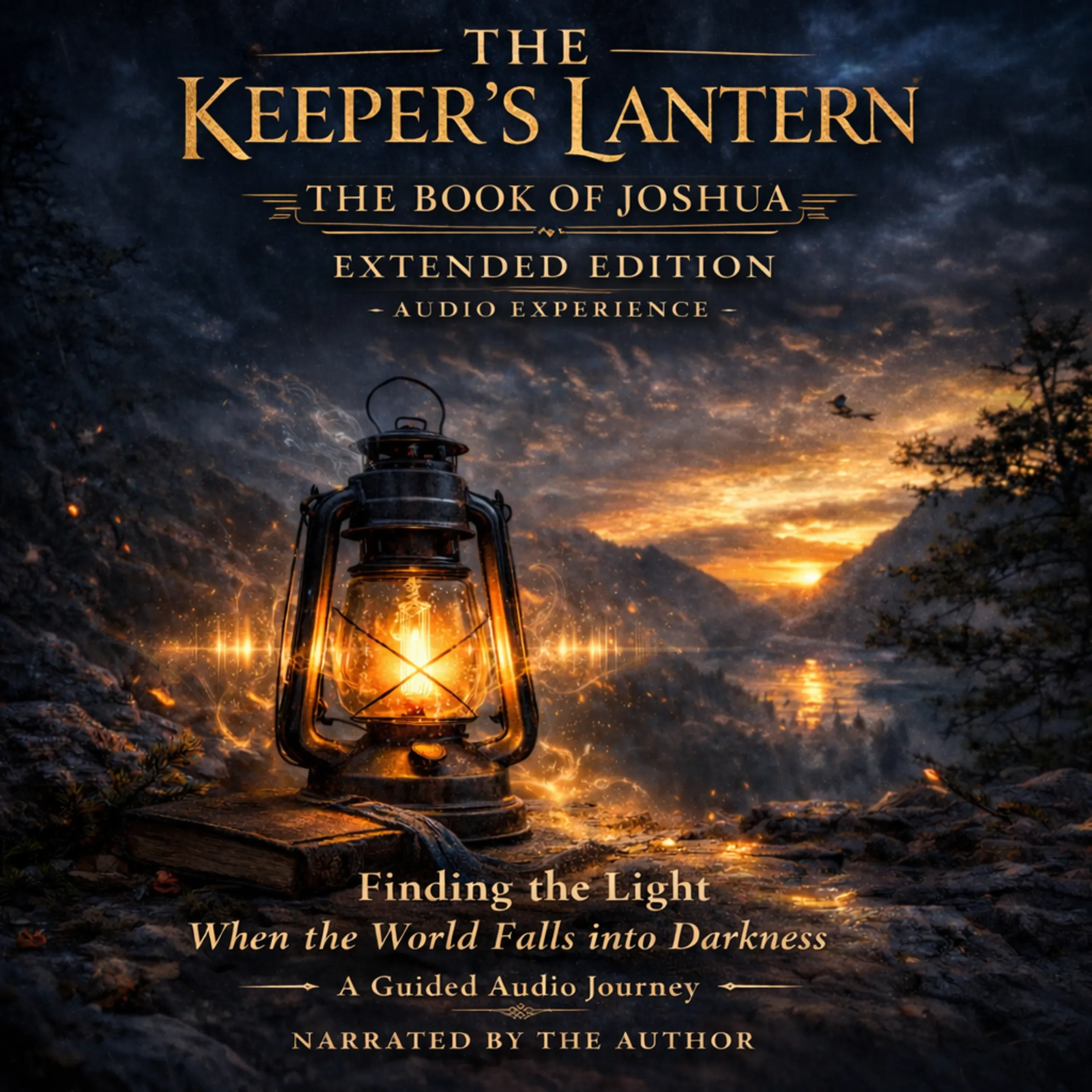 The Keeper's Lantern Extended Edition audio experience artwork with a glowing lantern at sunset.