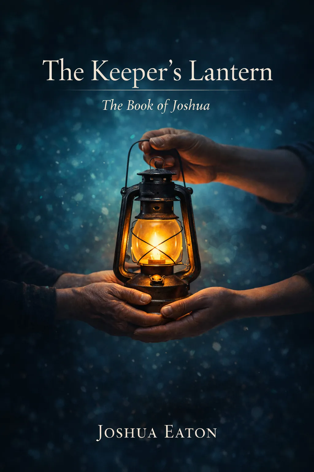 The Keeper's Lantern: The Book of Joshua cover showing hands passing a glowing lantern.