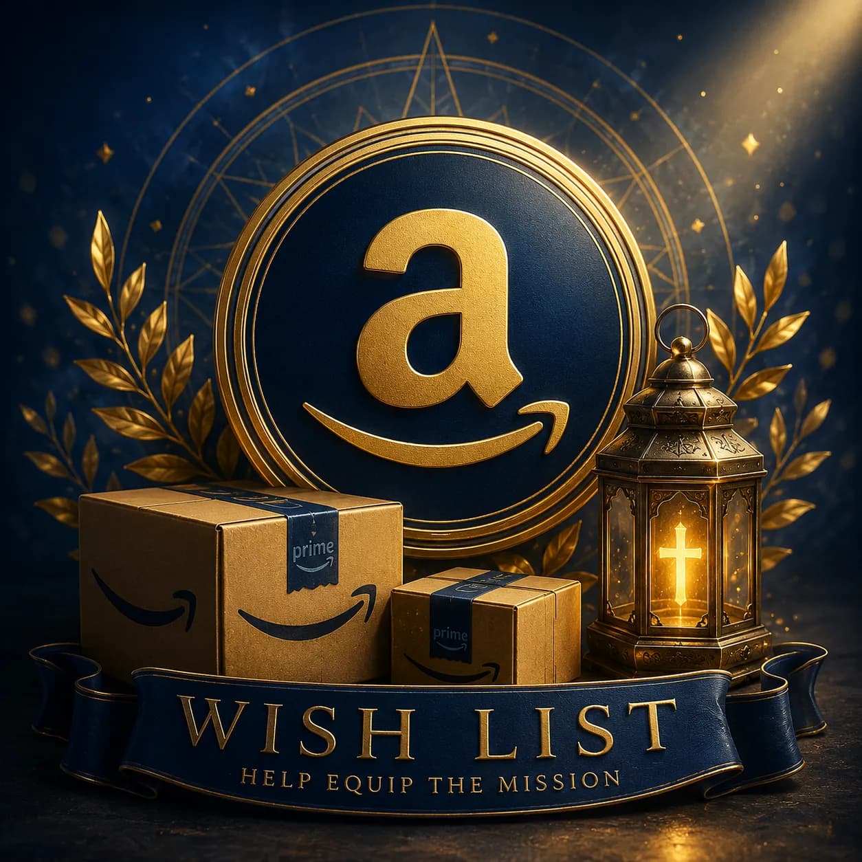 Quiet Light Ministries wish list artwork showing practical tools and equipment for ministry work.